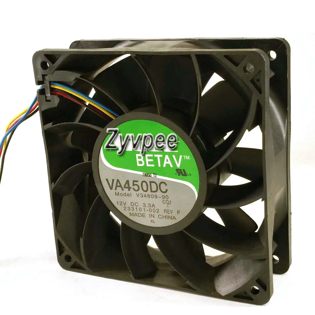 Zyvpee Zyvpee V34809-90 120x38mm 4-pin 3000-3499 RPM >80 CFM case fan — 商品写真