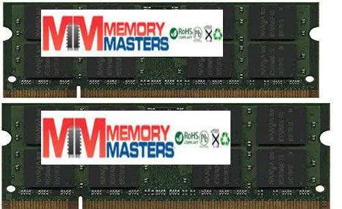 Two green DDR2 DIMM modules with gold contacts