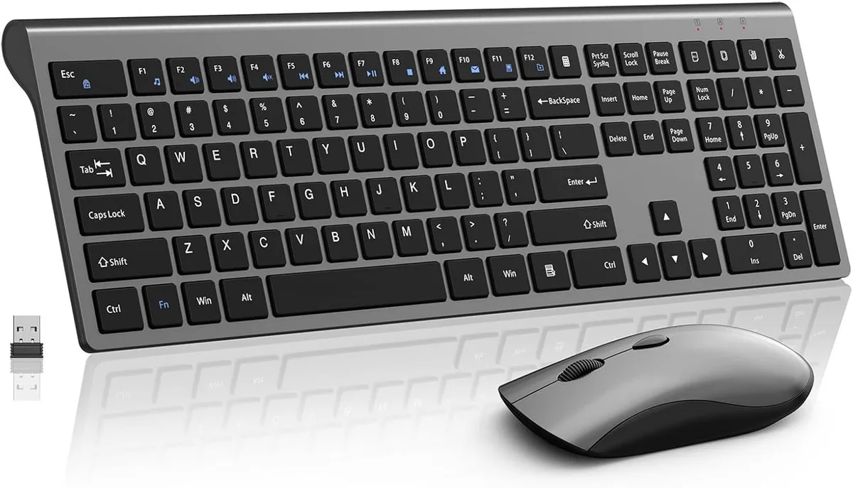 TUKO TUKO Wireless Keyboard and Mouse Combo Space Grey 2.4G 2400 DPI 110 Keys — product photo