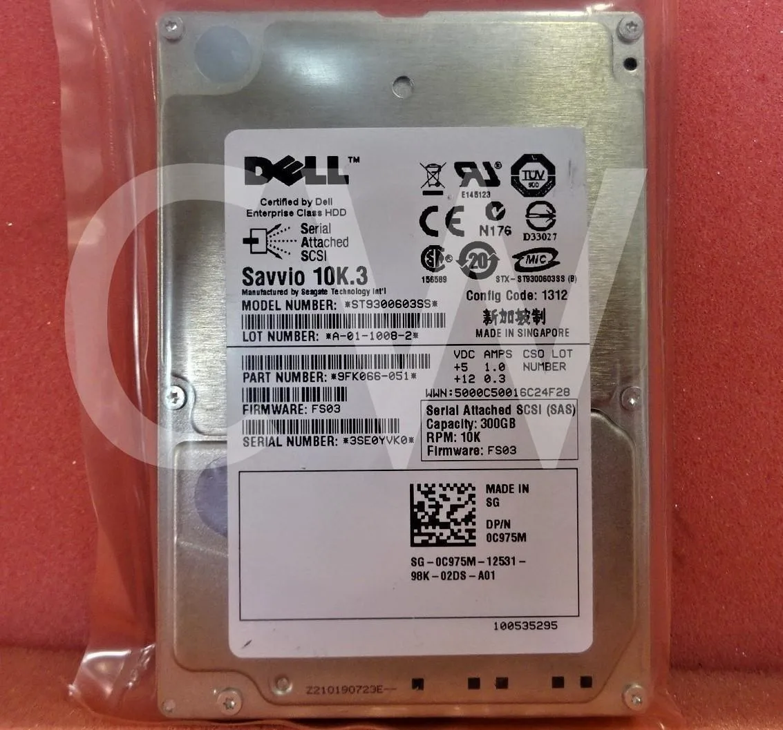 DELL DELL SAVVIO 10K.3 300GB 10000RPM 2.5" SAS 16MB internal hard drive — 商品写真