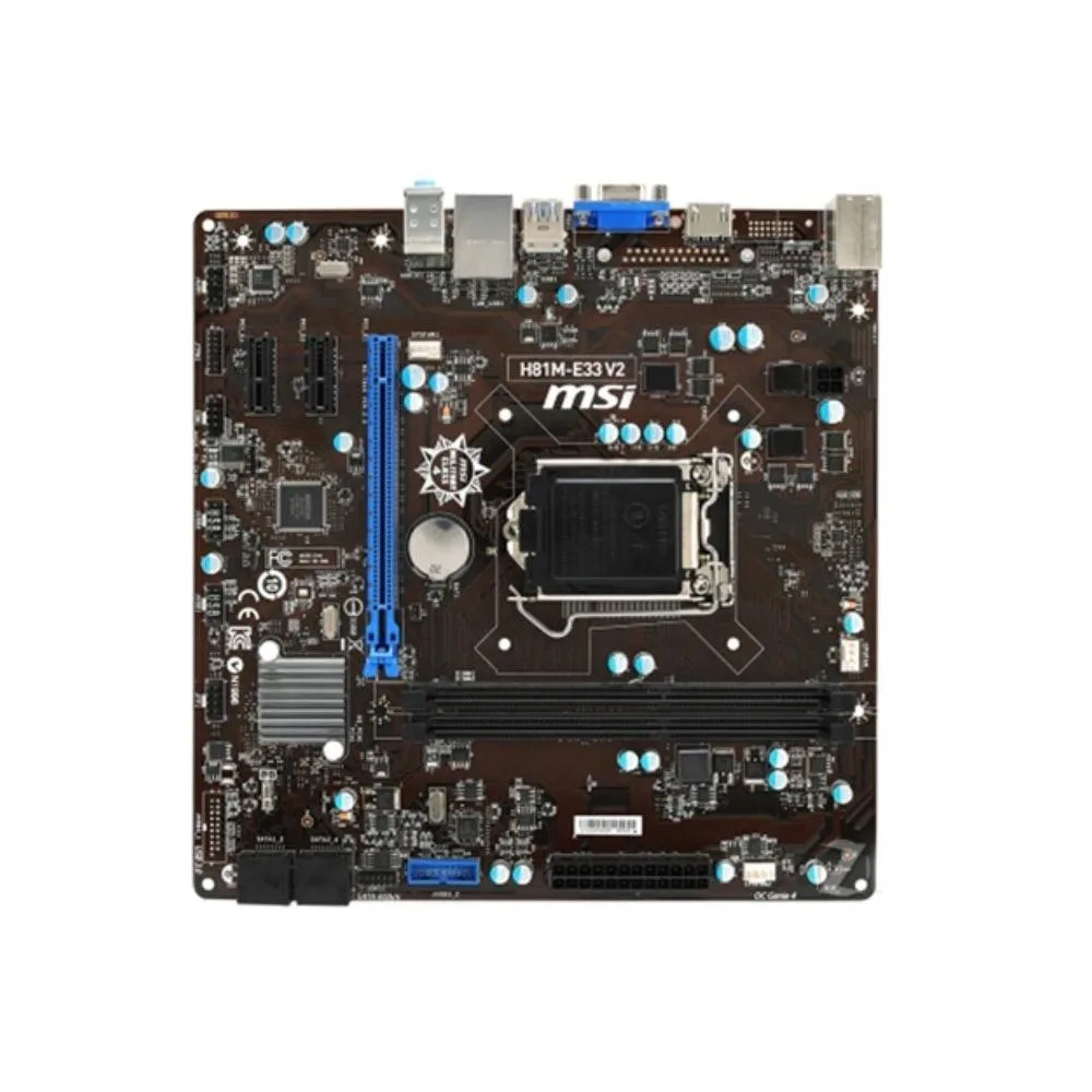 Green Micro ATX motherboard with black slots and silver heatsinks