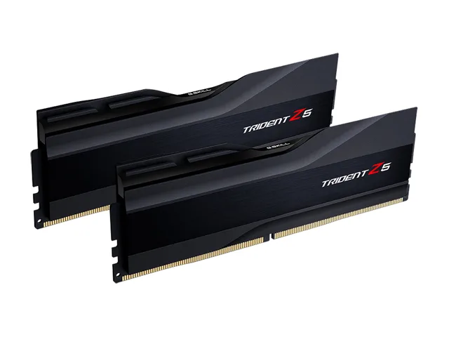 Two white DDR5 memory modules with aluminum heatspreaders