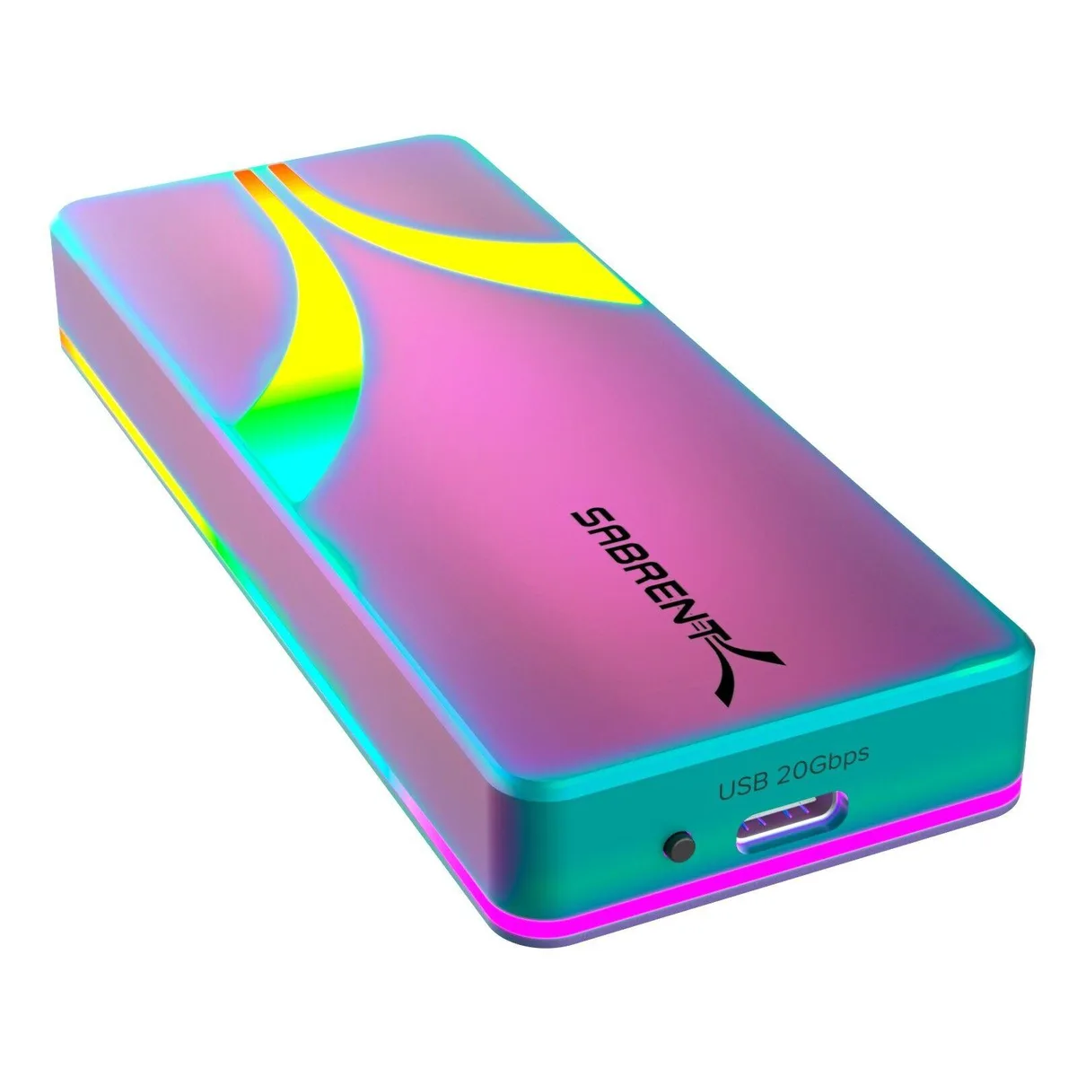 Sabrent Sabrent Rocket RGB USB-C 20Gbps M.2 SATA/NVMe Enclosure Special Edition — ภาพสินค้า