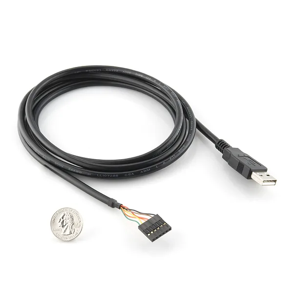 SparkFun Electronics SparkFun FTDI Cable 5V .1" 6-pin USB to Serial (TTL level) converter — ภาพสินค้า