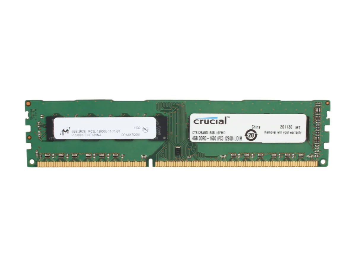 Crucial Crucial CT51264BD160B 4GB DDR3L 1600 desktop RAM — product photo