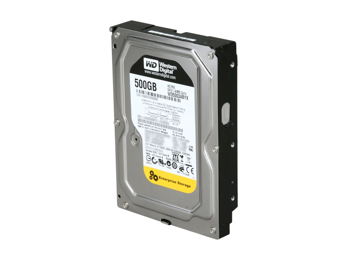 Western Digital Western Digital WD RE4 WD5003ABYX 500GB 7200 RPM 64MB SATA 3.0Gb/s 3.5" internal hard drive — photo du produit