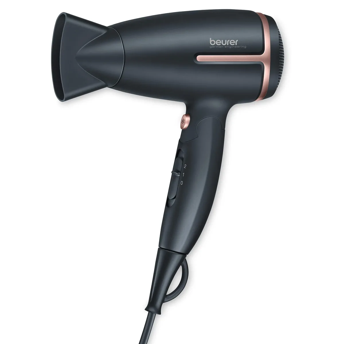 Beurer HC25 Ionic Hair Dryer 1600W Travel Voltage Switch Foldable Handle — produkto nuotrauka