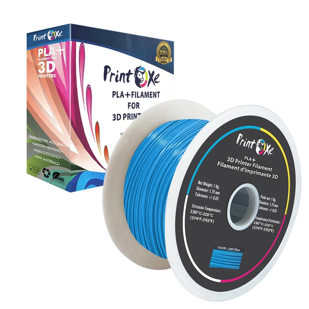 PrintOxe PrintOxe PLA+ Pro Light Blue Filament 1.75 mm 1 kg +/- .03 mm — 제품 사진