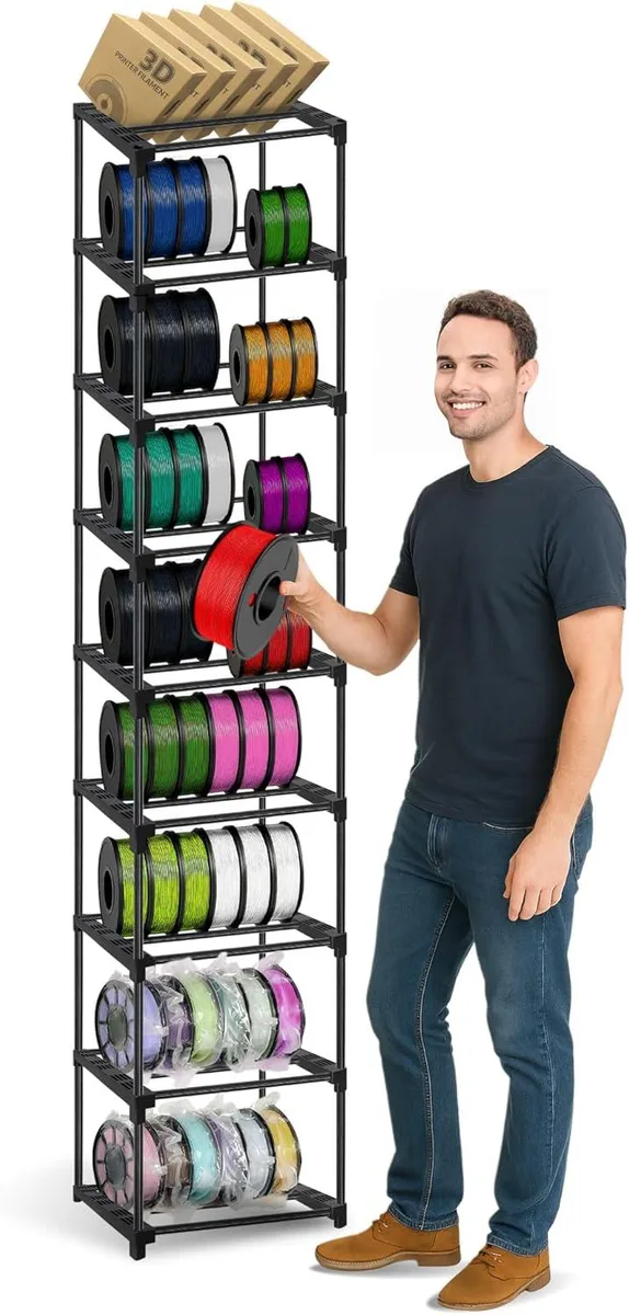 BFKK BFKK 9-Tier Filament Spool Storage Rack 54 Rolls 3D Printers Accessories — 商品照片