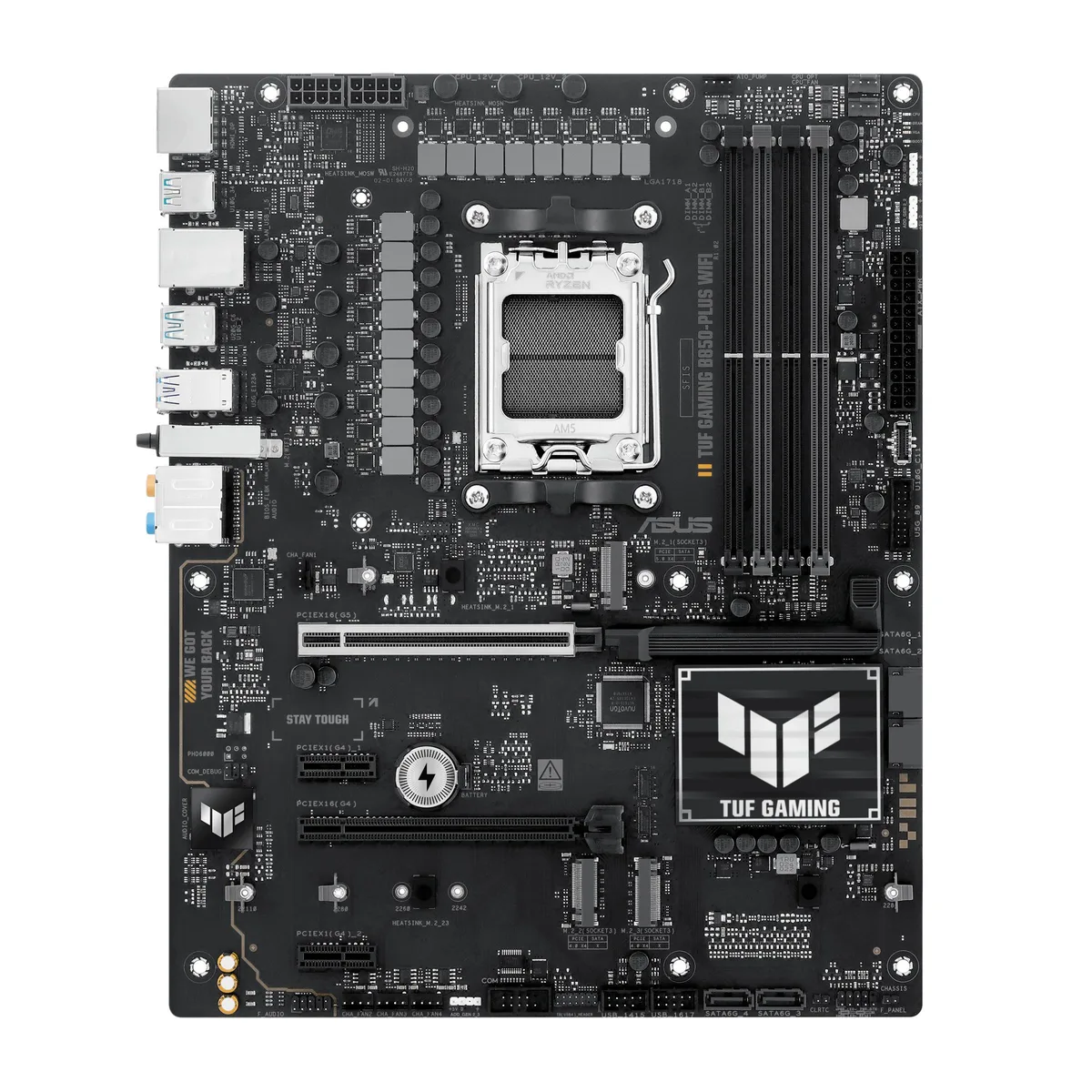 ASUS ASUS TUF GAMING B850-PLUS WIFI ATX Socket AM5 AMD B850 Chipset USB-C 3.2 Gen 2x2 AMD motherboard — photo du produit