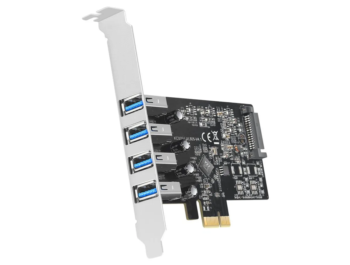 MAIWO MAIWO KC005A 4-Port PCIe to USB 3.0 Type-A Expansion Card — 제품 사진