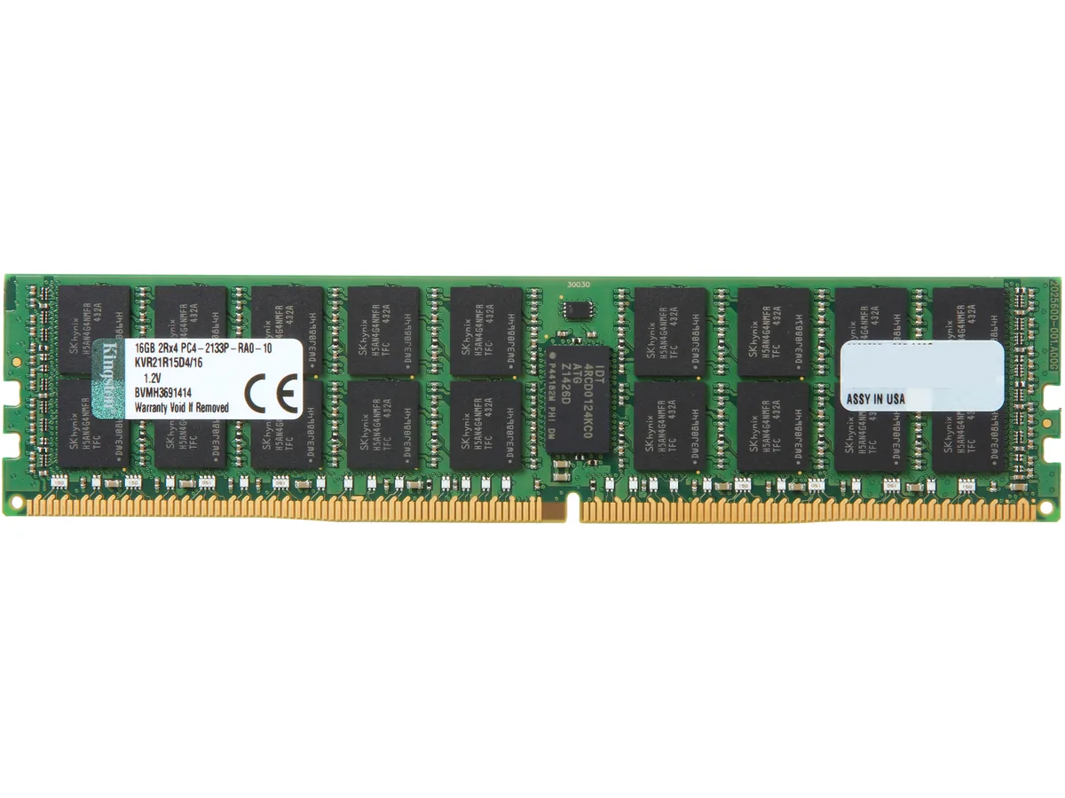 Kingston Technology Corp. Kingston Technology Corp. KVR21R15D4/16 16GB DDR4 2133 ECC Registered Server RAM — termékfotó