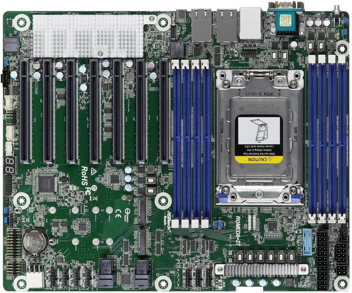 ASRock Rack ASRock Rack ROMED8-2T ATX server motherboard EPYC SP3 Dual 10GbE — صورة المنتج