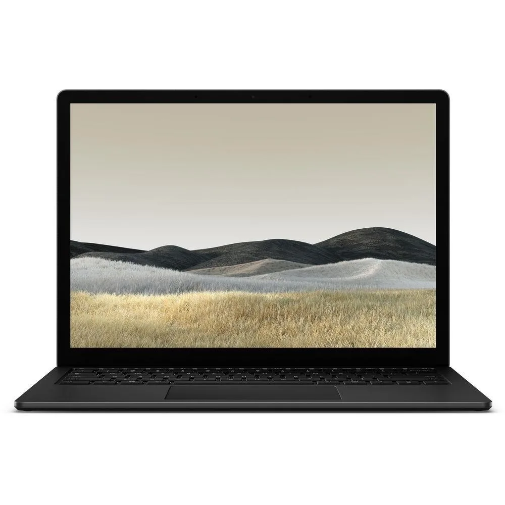 Black 13.5 inch touchscreen laptop with matte finish