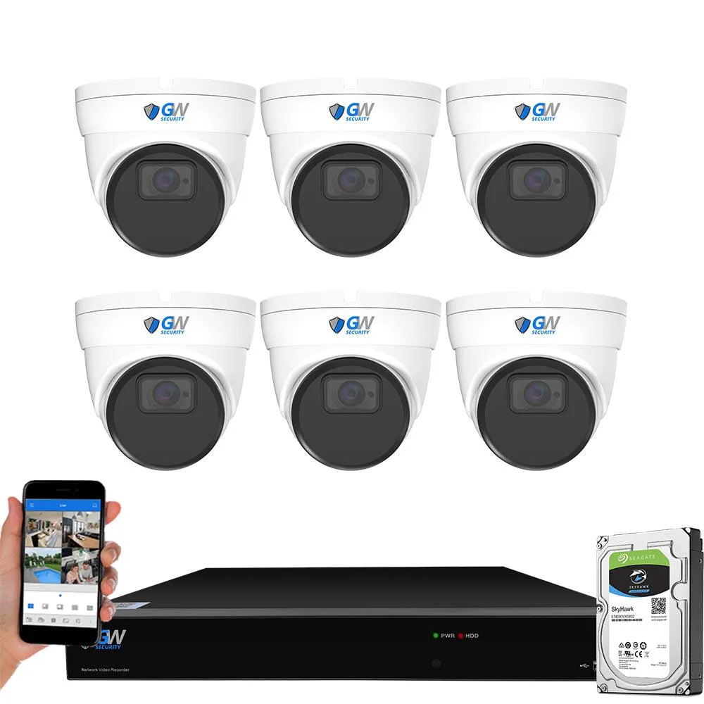 GW Security Inc. GW Security Plug N Play GW5508NPN 12MP 8CH NVR Kit 6 Cameras 2TB — product photo