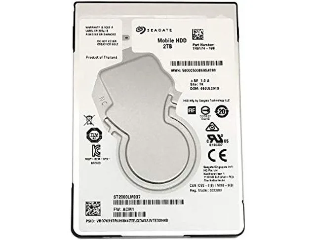 Seagate Seagate ST2000LM007 2TB SATA 5400rpm 32MB 2.5in internal hard drive — foto del producto