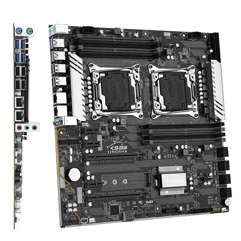 YINGHUA YINGHUA X99 Dual F2 Combo Server Motherboard E5 2666 V3 DDR4 64GB 2400 USB 3.0 NVME E-ATX — 商品照片