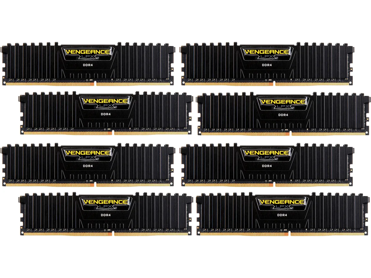 Corsair Corsair CMK64GX4M8C3000C16 64GB (8×8GB) DDR4 3000 CL16 desktop RAM — photo du produit