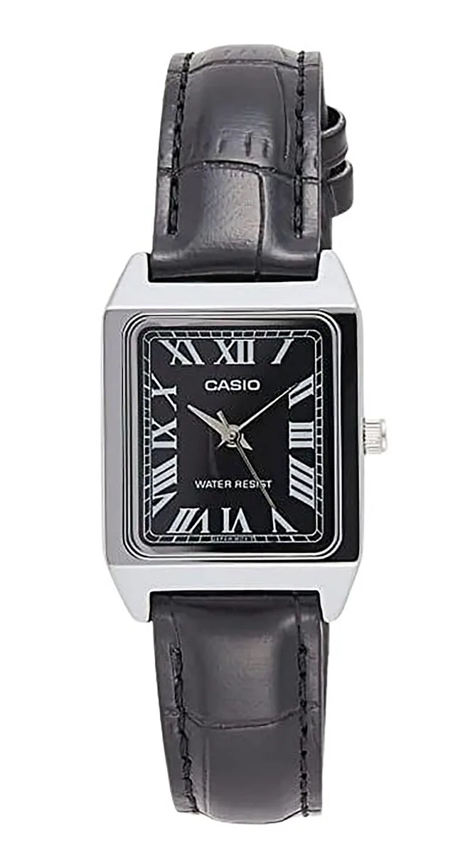 CASIO CASIO LTP-V007L-1B Women's Watch Black Dial Leather Strap — product photo