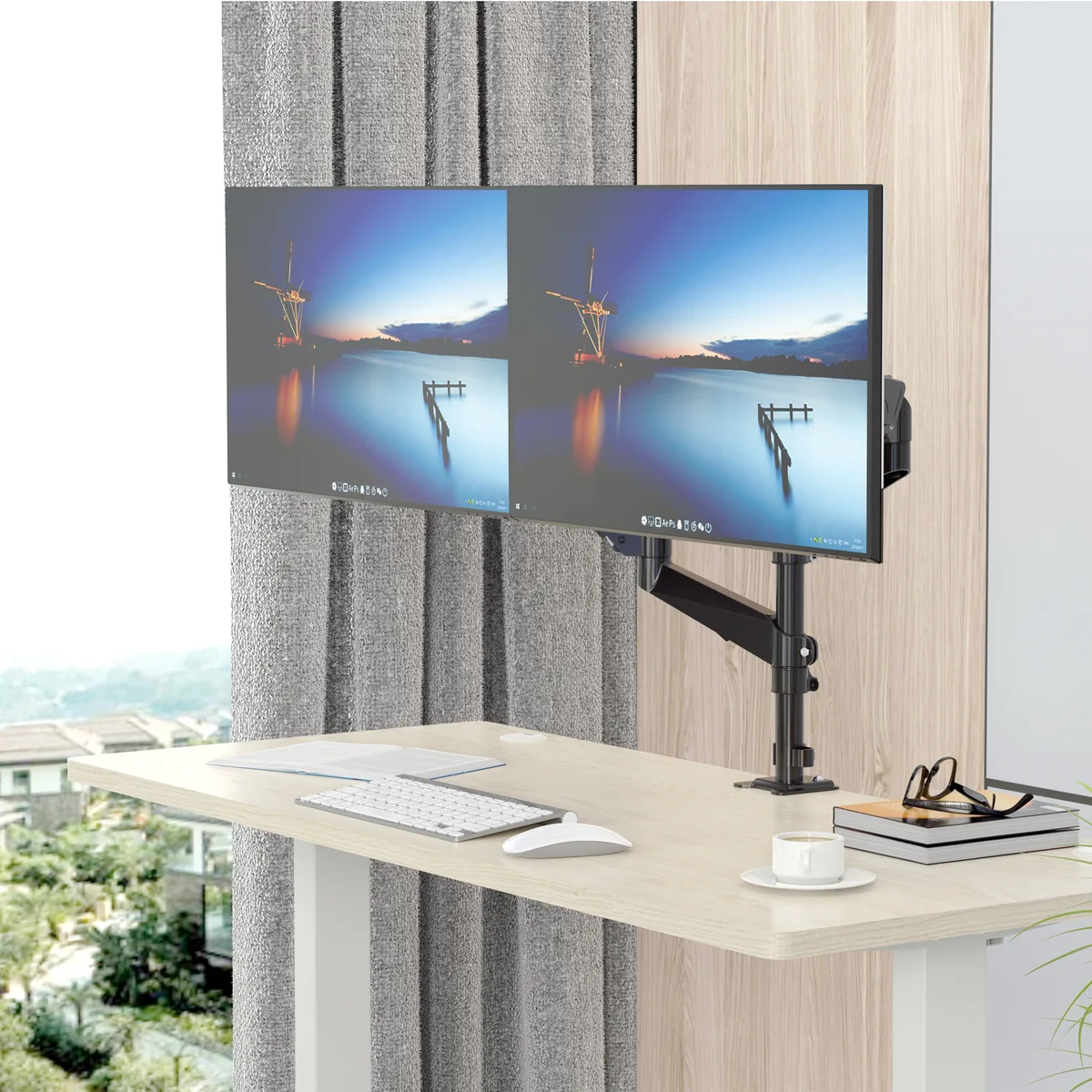 Rosewill Rosewill RMS-E52 dual monitor arm 15-32" 19.8 lbs VESA 75/100 — φωτογραφία προϊόντος