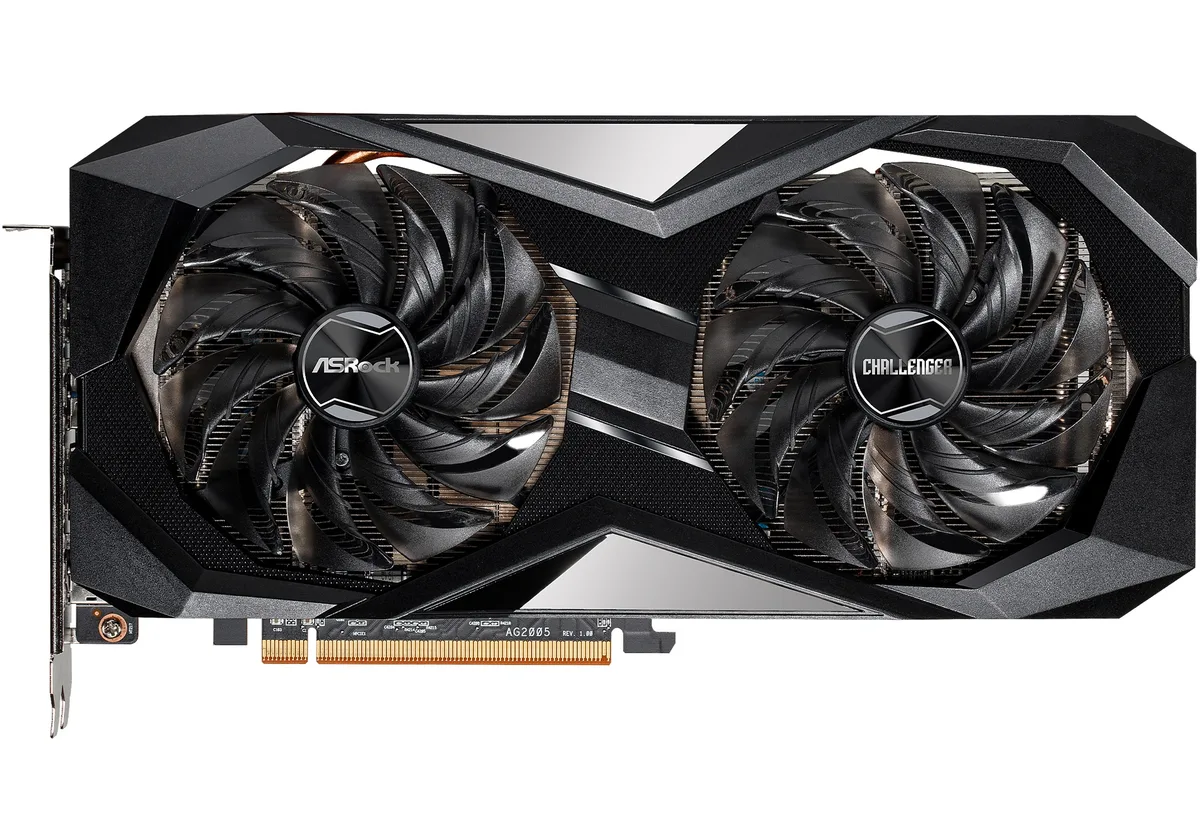 ASRock Radeon RX 6700 XT Challenger D dual-fan graphics card with metal backplate
