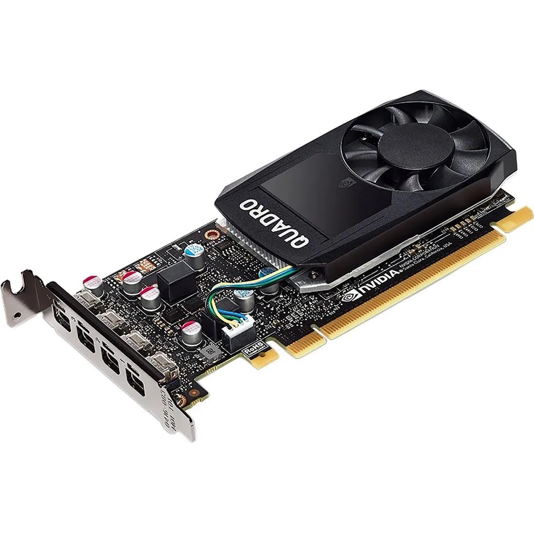 HP Quadro P600 graphics card with four Mini DisplayPort outputs