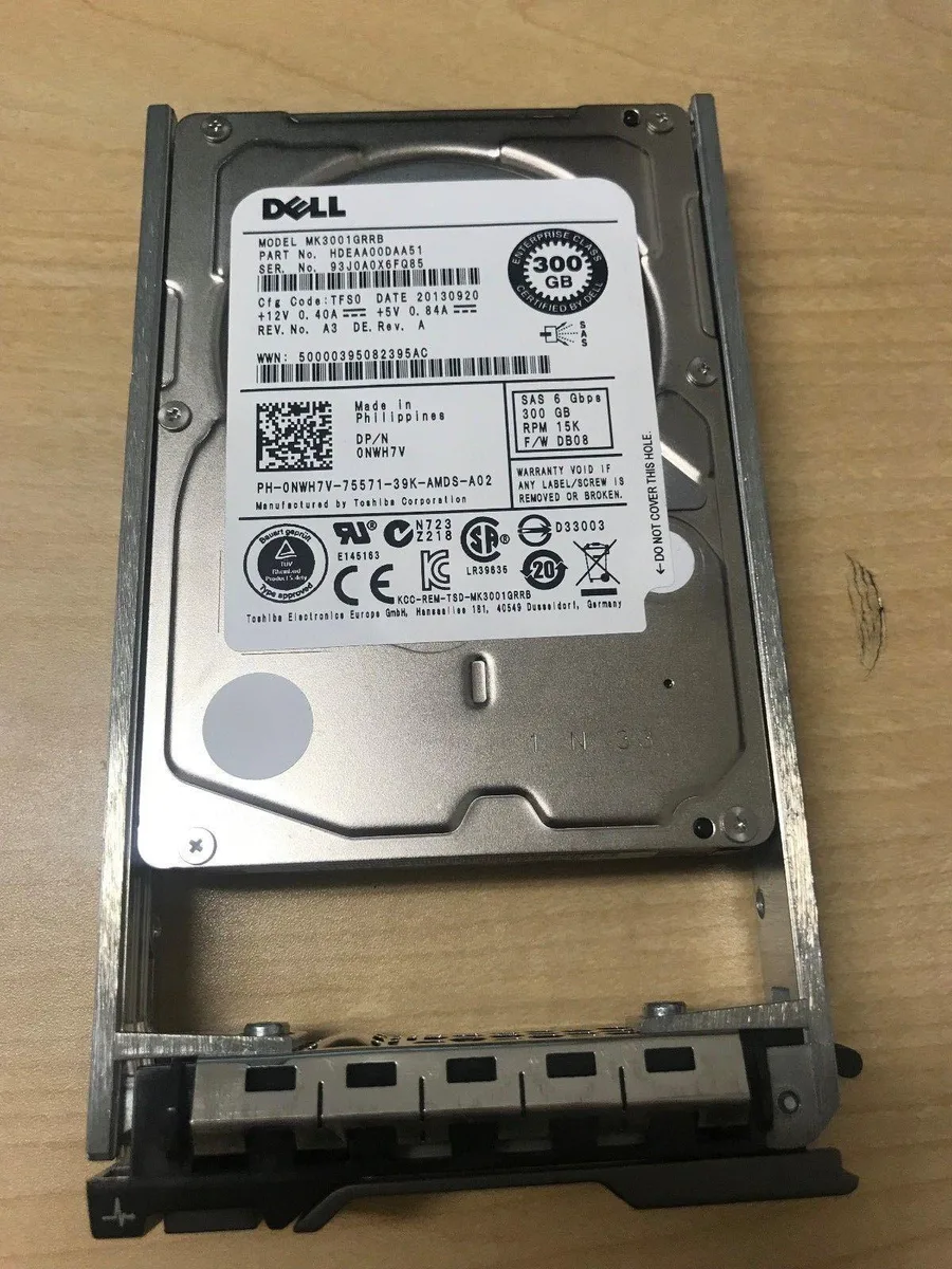 DELL DELL 300 GB 6G SAS 15K 2.5 internal hard drive H8DVC NWH7V — صورة المنتج
