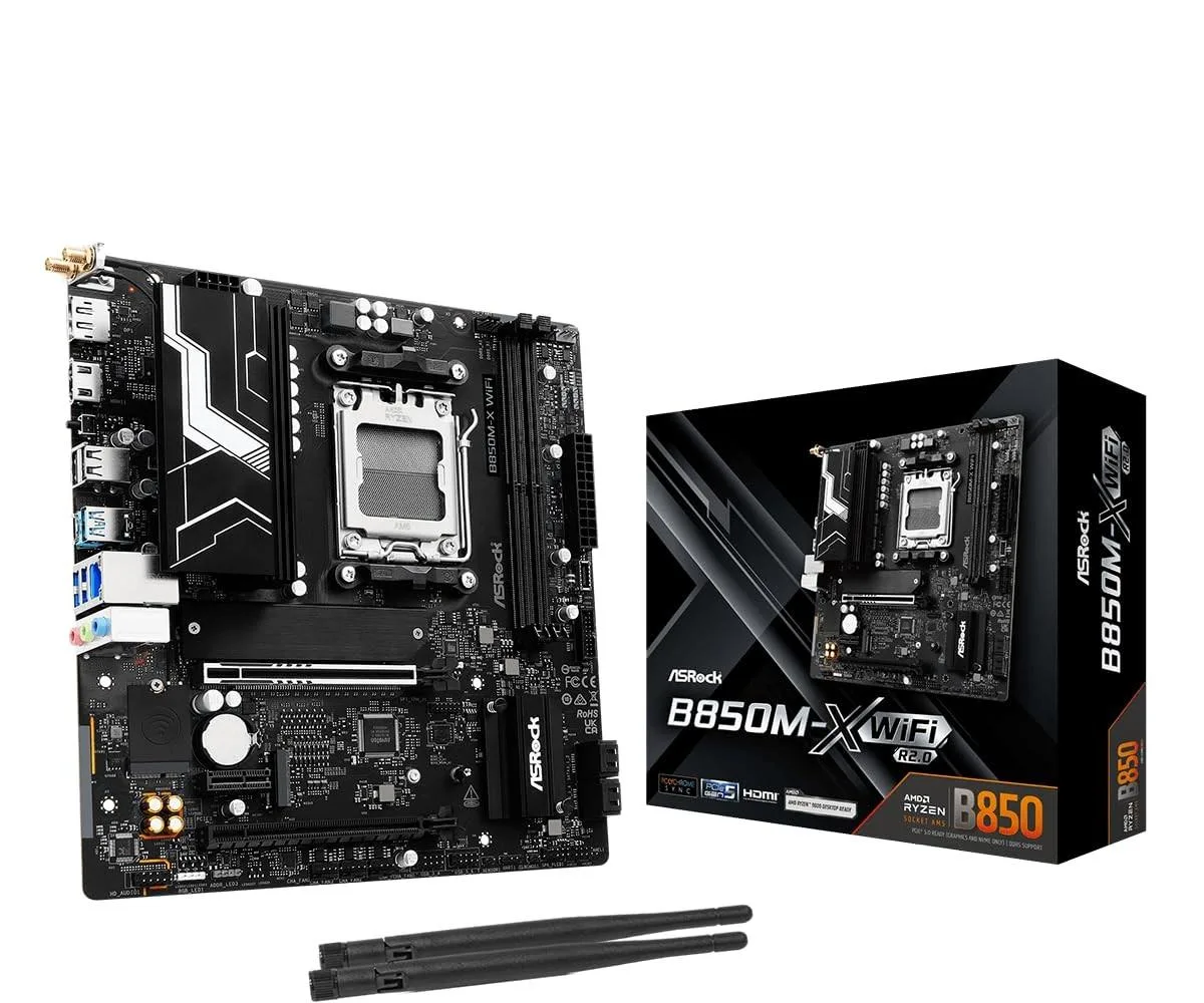ASRock ASRock B850M-X WiFi R2.0 AM5 Micro-ATX AMD motherboard — product photo