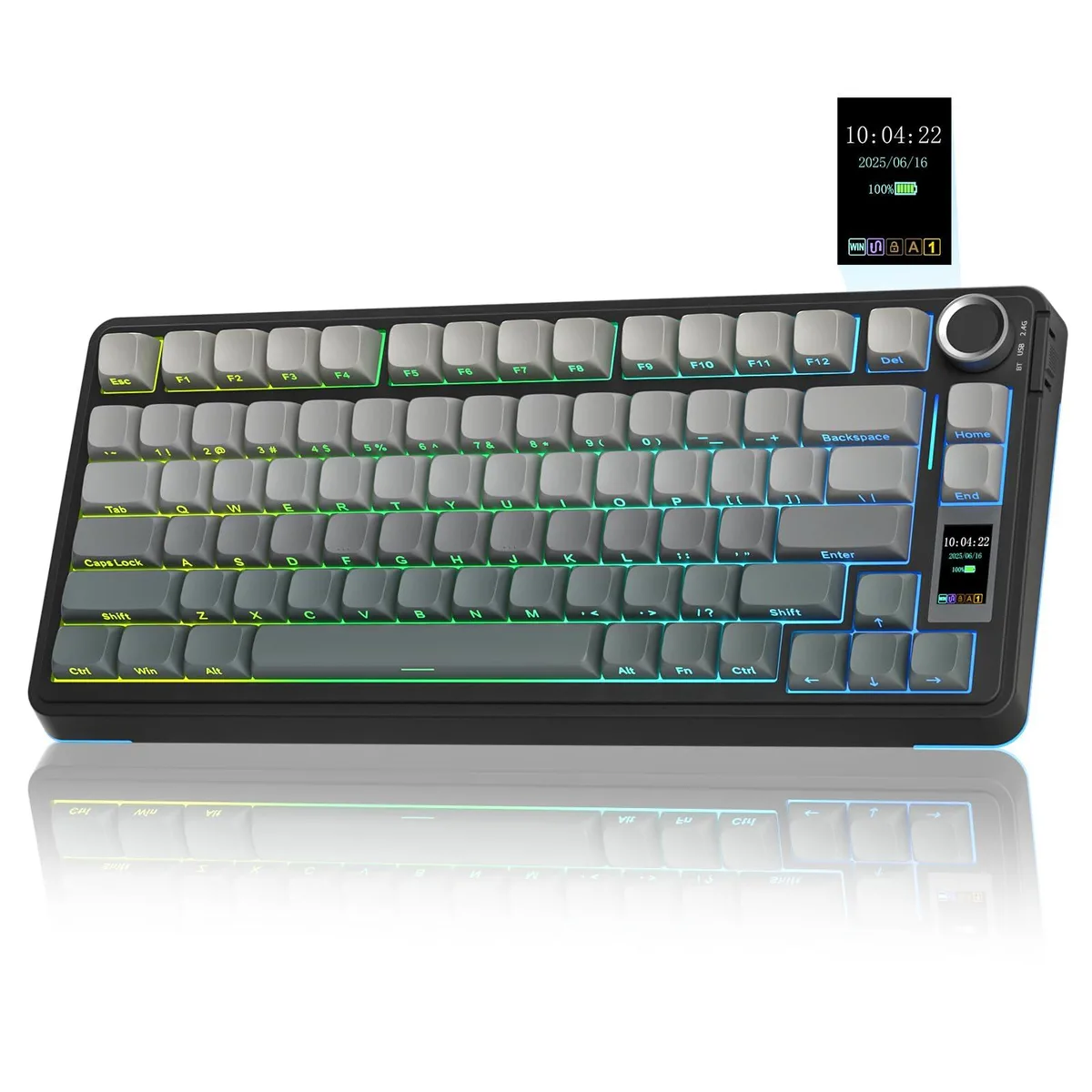Vszerda Vszerda S75 PRO Wireless Mechanical Gaming Keyboard 75% Tri-Mode Screen Knob Gradient Black — fotografia produktu