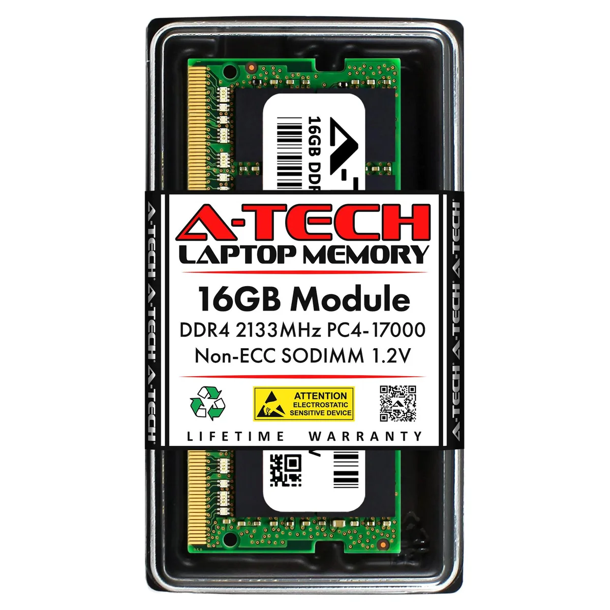 A-Tech A-Tech 16GB DDR4 2133 CL15 SODIMM Laptop RAM — photo du produit