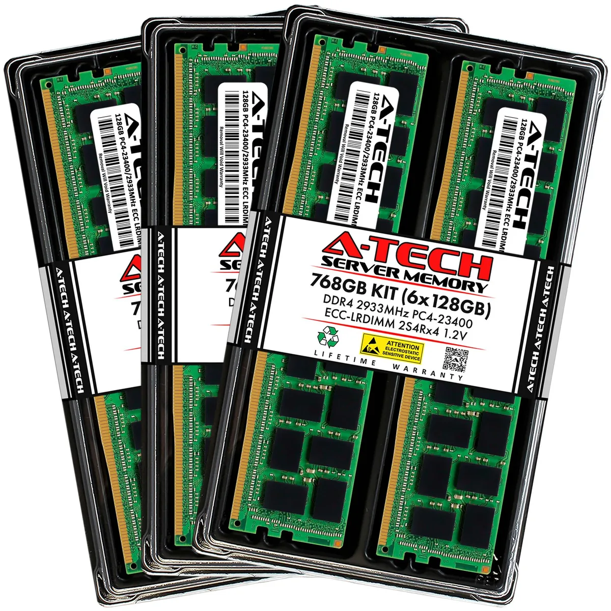 A-Tech A-Tech 768GB (6x128GB) DDR4 2933 ECC LRDIMM Mac Pro 2019 24/28-Core memory upgrade — fotografia produktu