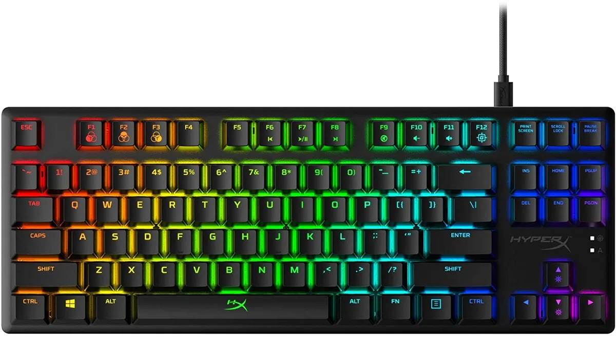 HP HP HyperX Alloy Origins Core TKL Mechanical Gaming Keyboard Aqua RGB HX-KB7AQX-US — toote foto