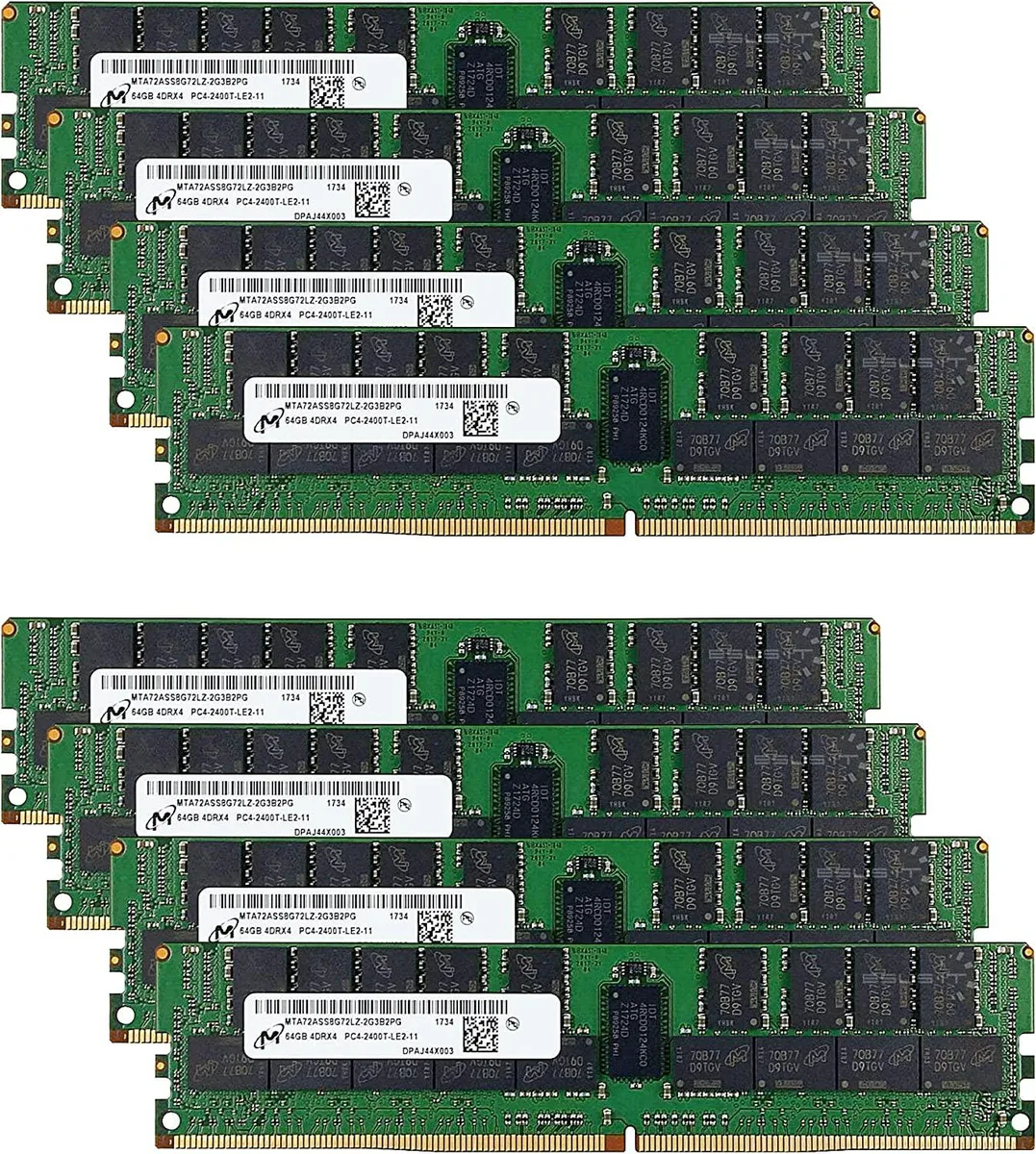 Micron Micron 512GB (8 x 64GB) DDR4 PC4-23466 2933MHz CL21 Registered LRDIMM server RAM — foto del prodotto