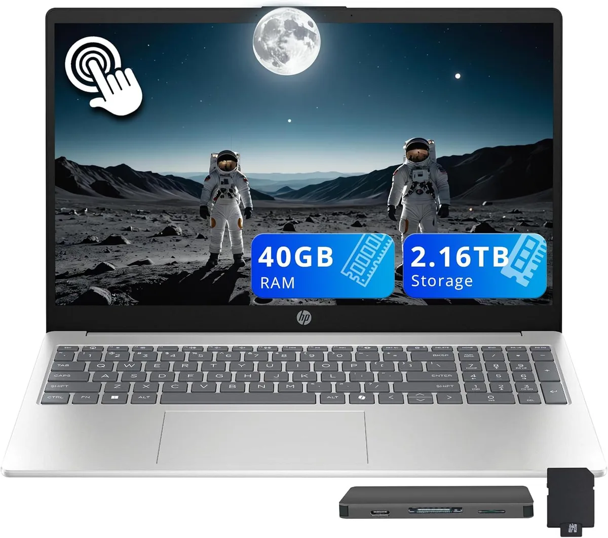 HP HP 15.6" FHD Touchscreen Business Laptop i5-1334U 40GB 2TB SSD Silver — 商品照片