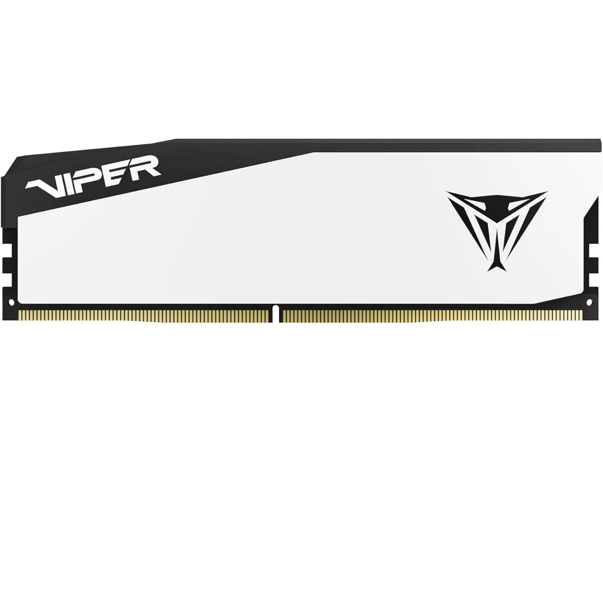 White aluminium heat spreader on a 288-pin DDR5 module