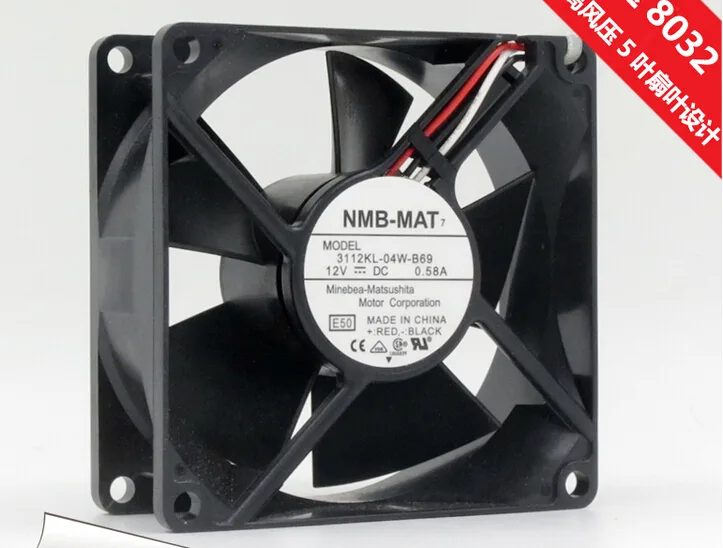 OEM Industries OEM Industries 3112KL-04W-B69 80mm 2 Ball CPU cooler — ürün fotoğrafı