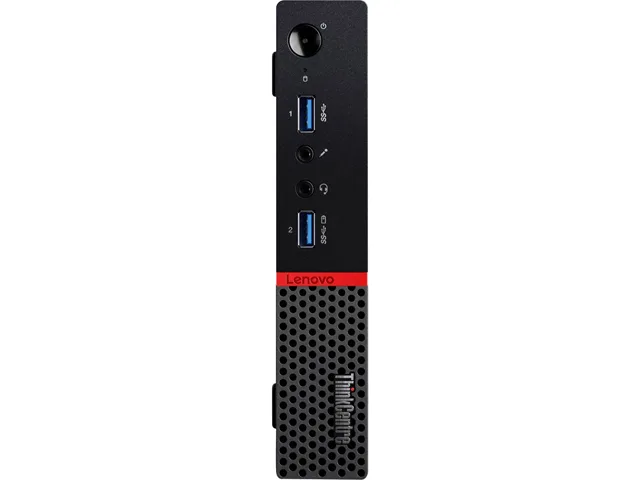 Compact black Lenovo ThinkCentre M700 Tiny desktop unit