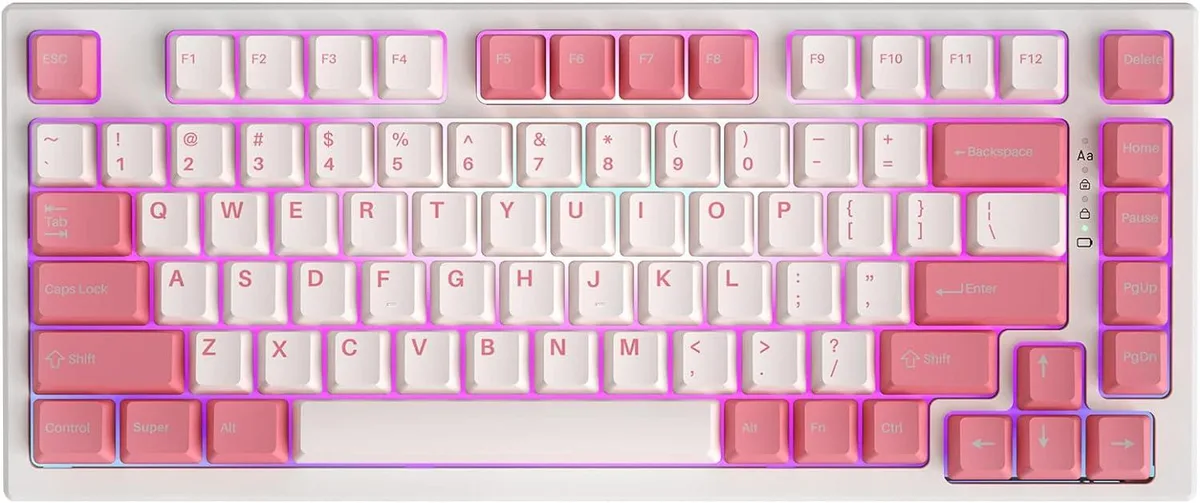 BFKK BFKK 75% Wireless Mechanical Gaming Keyboard Gateron Brown Red 82 Keys — photo du produit