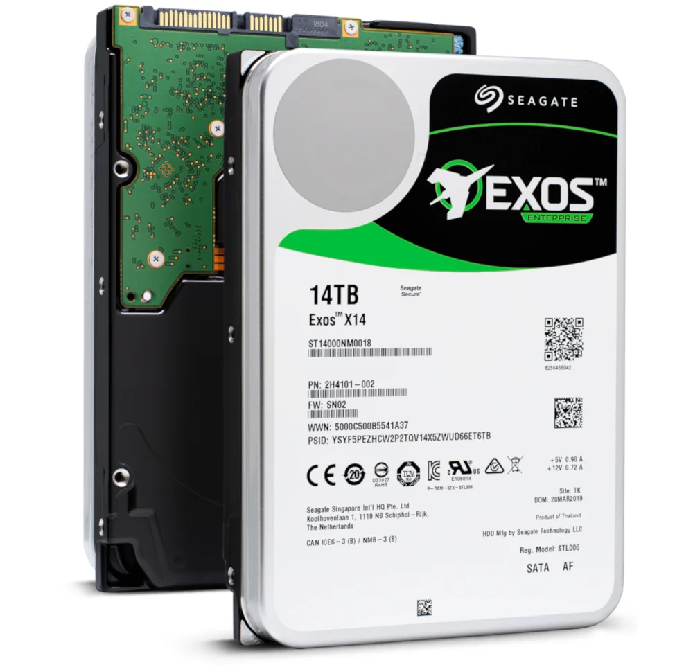 Seagate Seagate Exos X14 ST14000NM0018 14TB 7200 RPM SATA 6.0Gb/s 256MB 3.5" internal hard drive — ภาพสินค้า