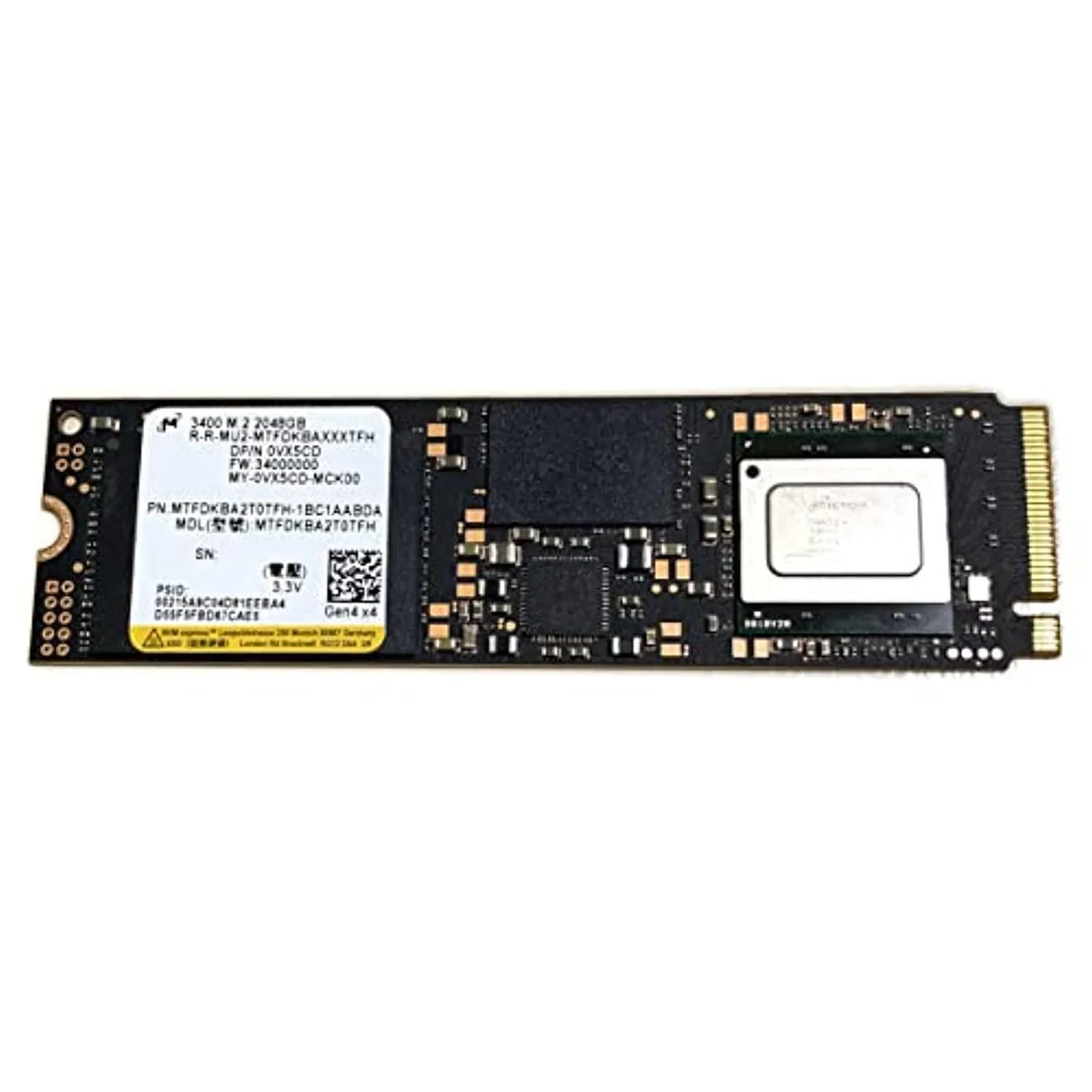 Micron Micron 2TB 3400 M.2 2280 NVMe PCIe 4.0 x4 internal SSD — photo du produit