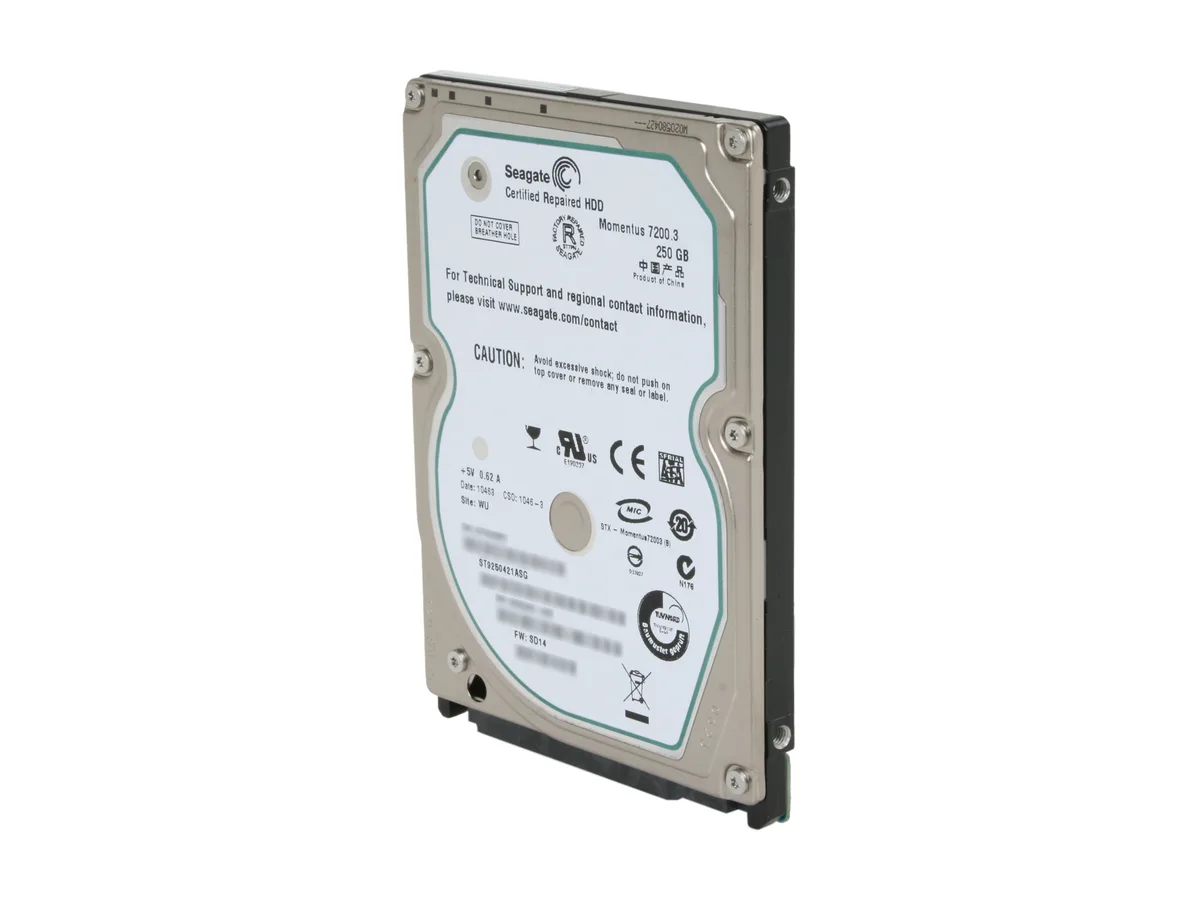 Seagate Seagate ST9250421ASG 250GB 7200 RPM SATA 3.0Gb/s 2.5" laptop hard drive — 제품 사진