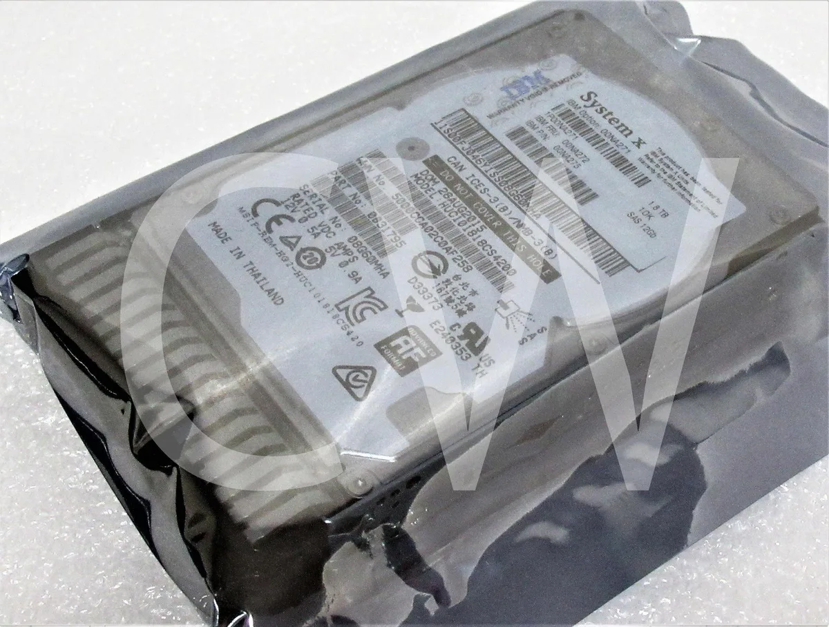IBM IBM 00NA272 00NA271 00NA275 1.8TB 10000RPM 12Gbps 2.5" SAS SERVER HDD internal hard drive — снимка на продукта