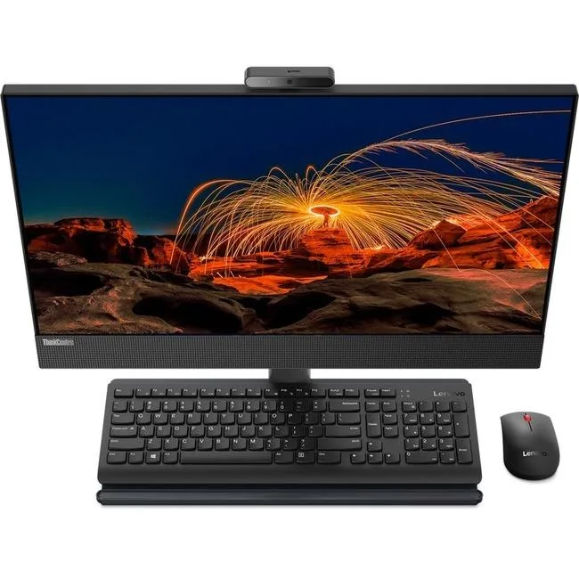 Black 23.8 inch all-in-one desktop with touchscreen display