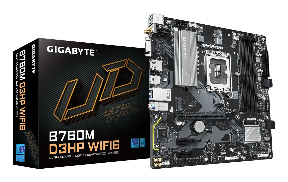 GIGABYTE GIGABYTE B760M D3HP WIFI6 Intel motherboard — photo du produit