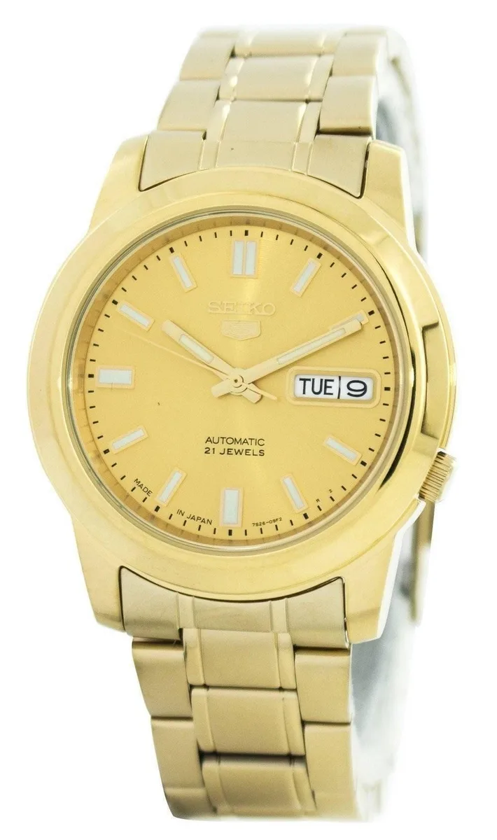 Seiko Seiko 5 Automatic 21 Jewels SNKK20 Gold Dial 38.00mm Watch — product photo
