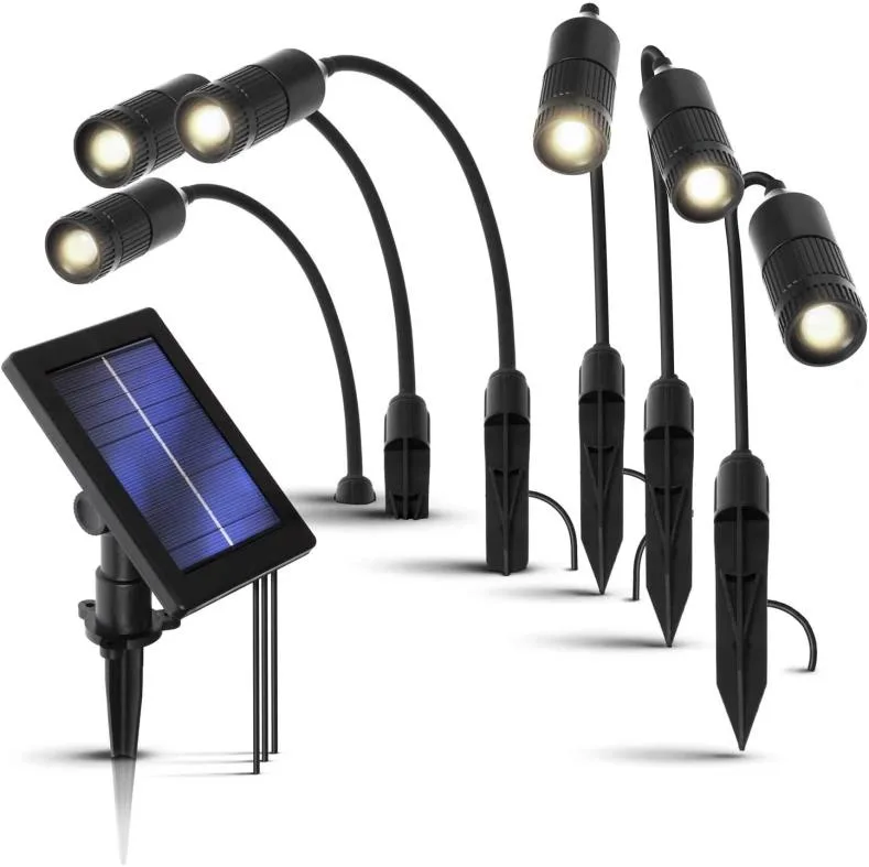 Home Zone Security Home Zone Security ELI0857V Solar Spot Light 6-Pack 20lm 4500K 10ft Cable — fotografia produktu