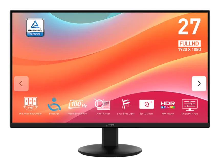 MSI MSI PRO MP272LE 27" 100Hz IPS monitor — product photo
