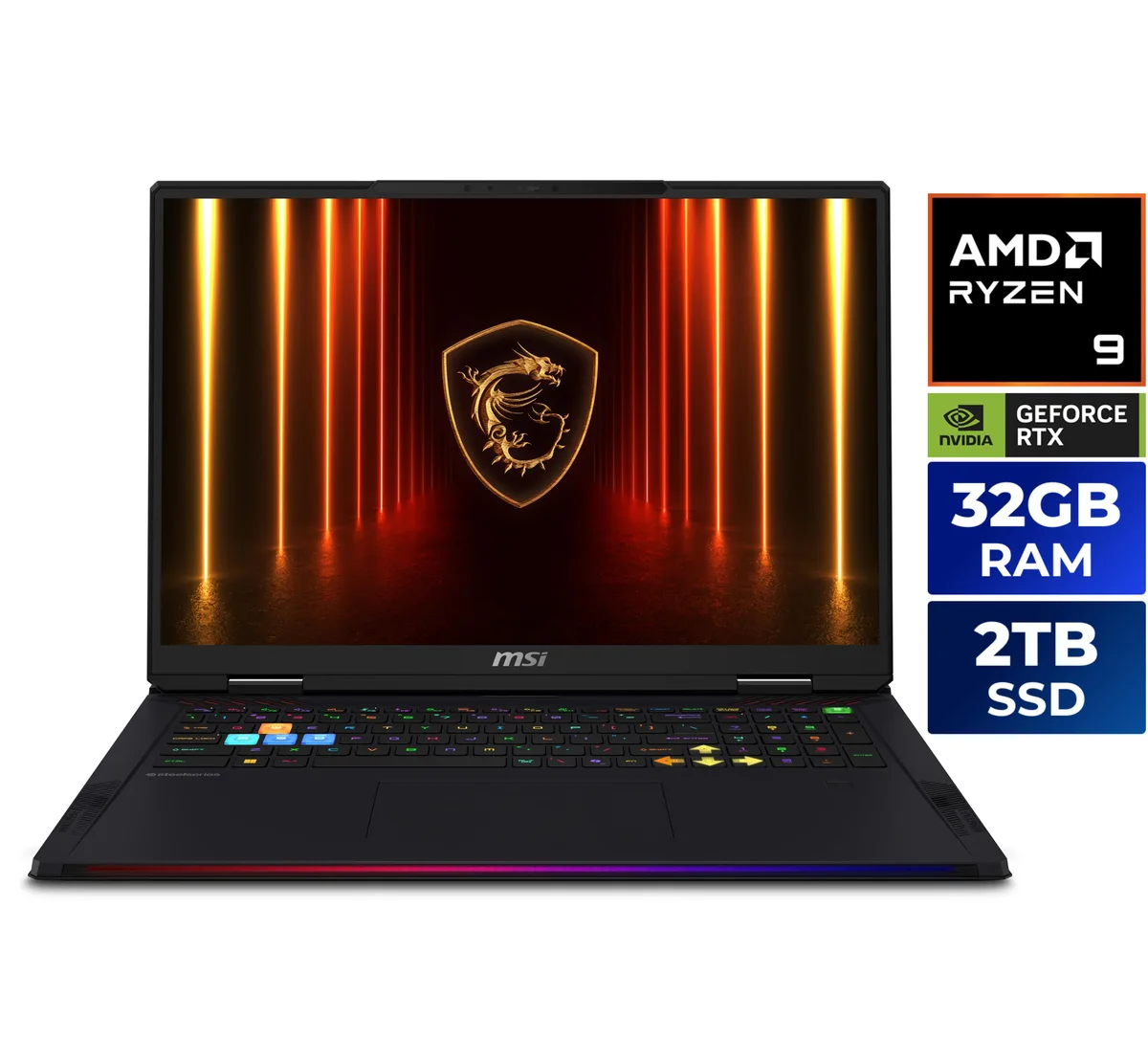 18-inch Core Black gaming laptop with Mini LED display