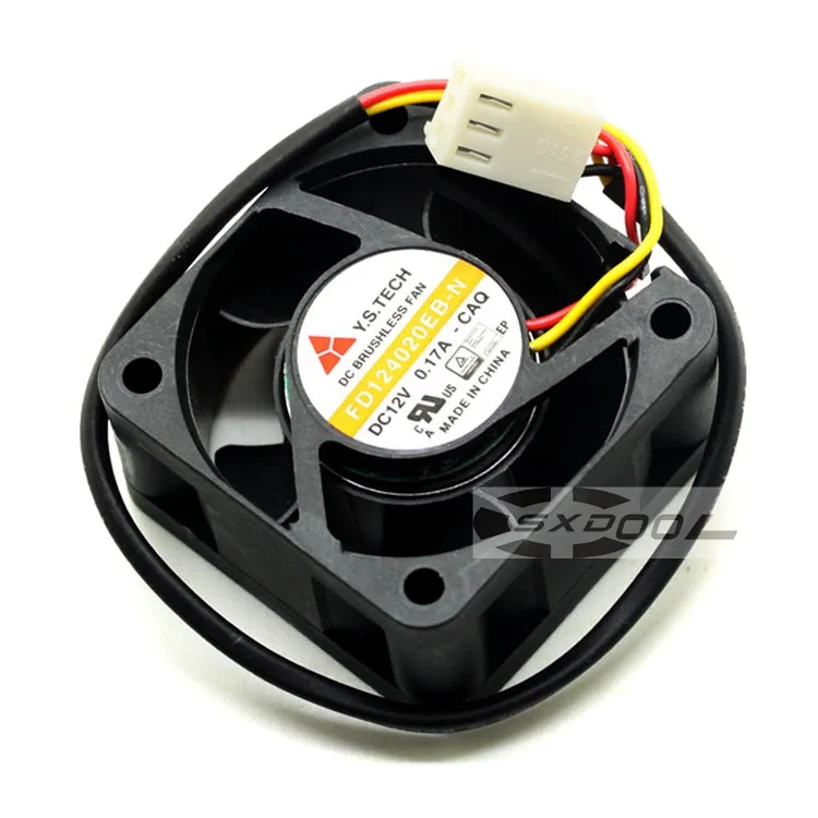 SXDOOL SXDOOL FD124020EB-N 40mm case fan 12V 0.17A 8900RPM — photo du produit