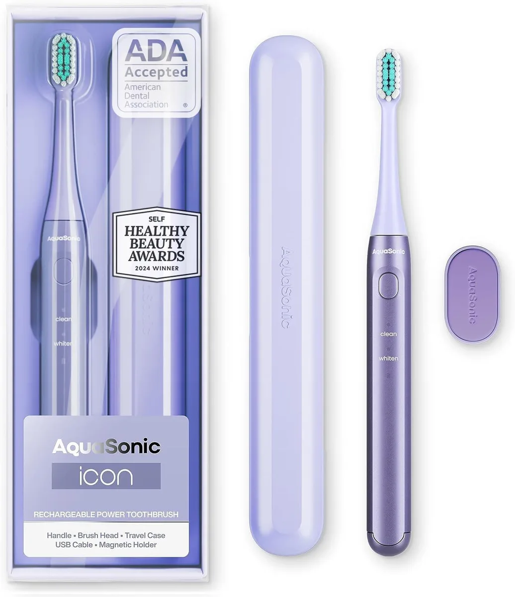 AquaSonic Icon Rechargeable Toothbrush Lilac — product photo
